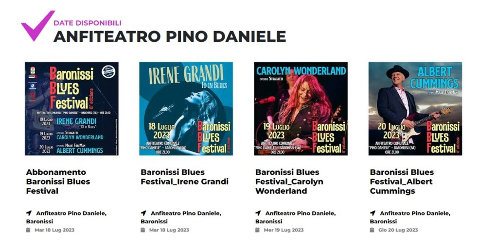 Come acquistare un biglietto per il Baronissi Blues Festival 2023